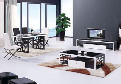 新款現(xiàn)代黑色長方形電視柜 時尚與實用的完美結合